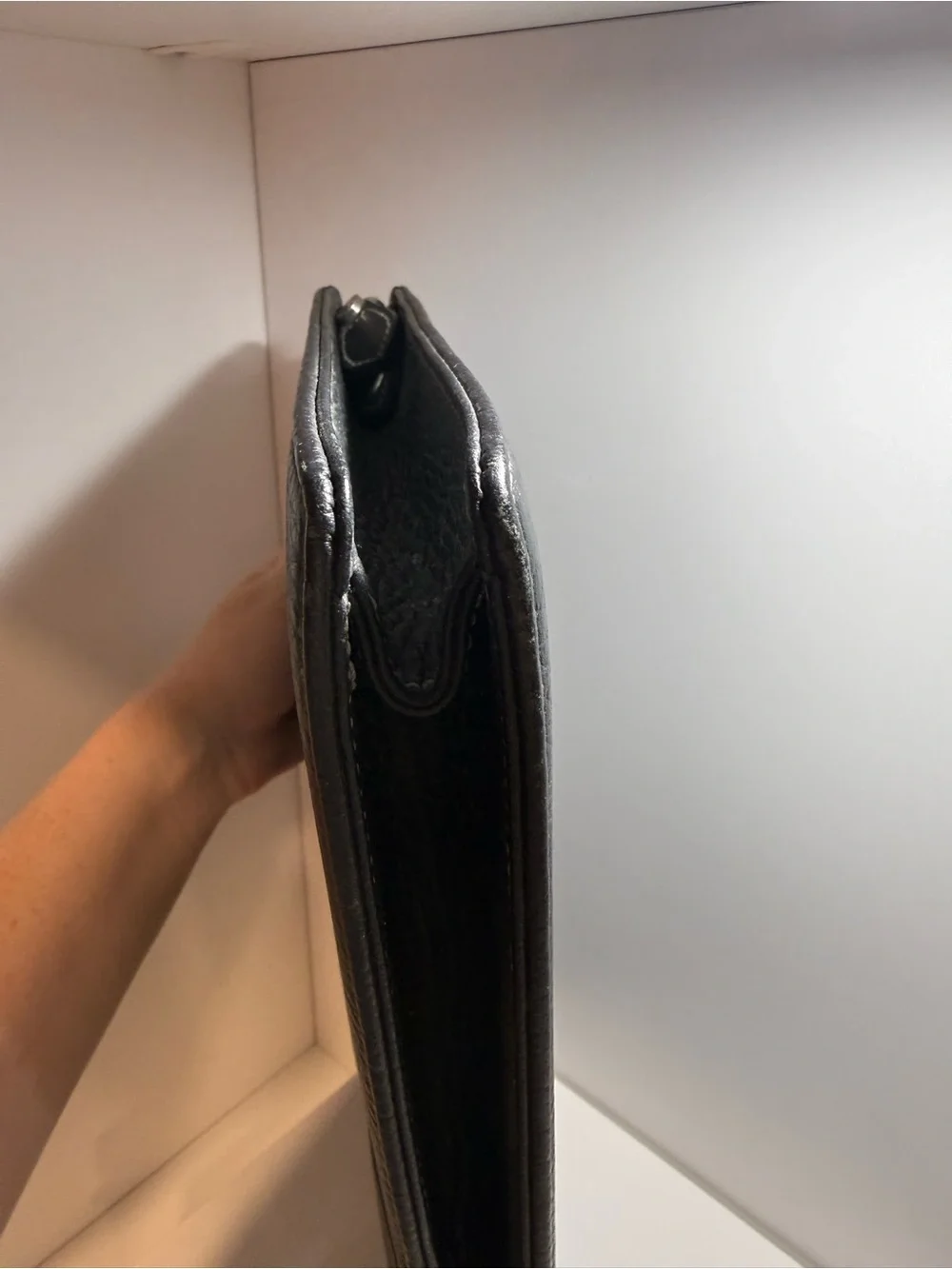 Burberry Vintage Black Leather Briefcase Bag